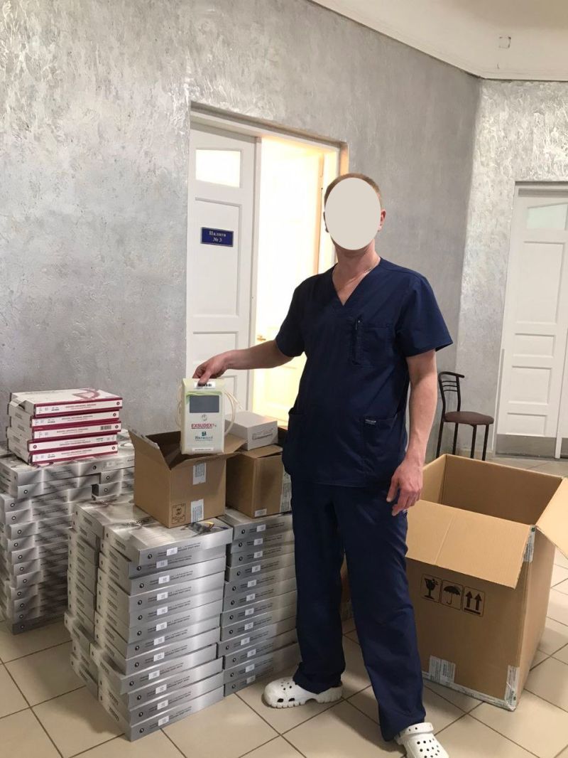 Surgeon with donated VAC machines